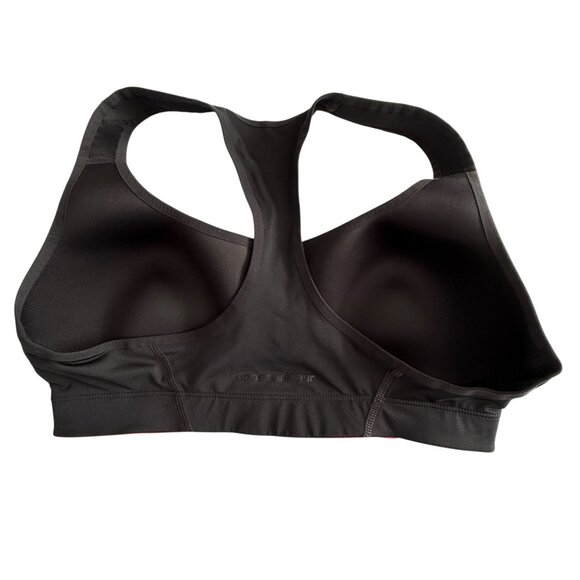 Under Armour Womens Protegée Heat Gear Sports Bra Black Front Zip Size 38C - Picture 2 of 10